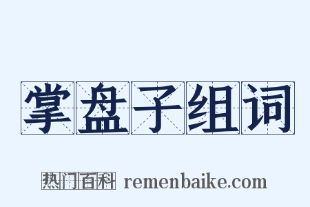 掌盘子组词是什么意思的图片